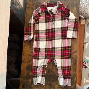 Hanna Andersson Red Plaid Baby Outfit